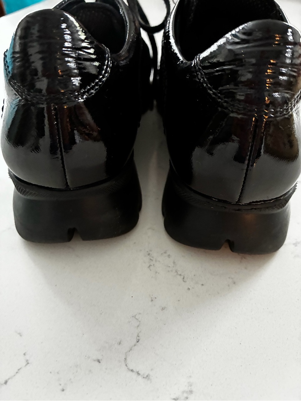 Ara Black Suede & Patent Lace-Up Sneakers size 7 - Picture 13 of 15